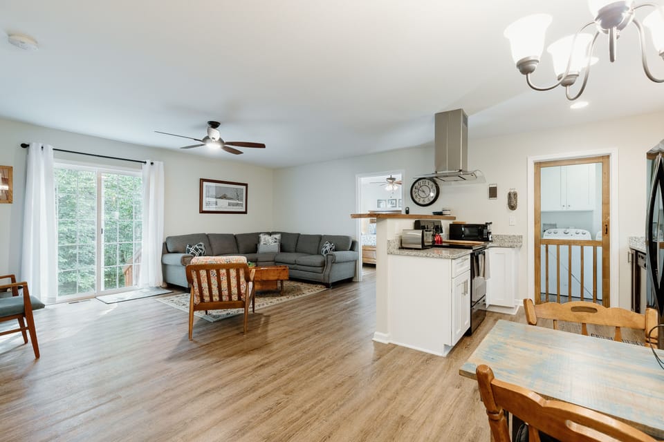 Open Living, Kitchen, Dining space