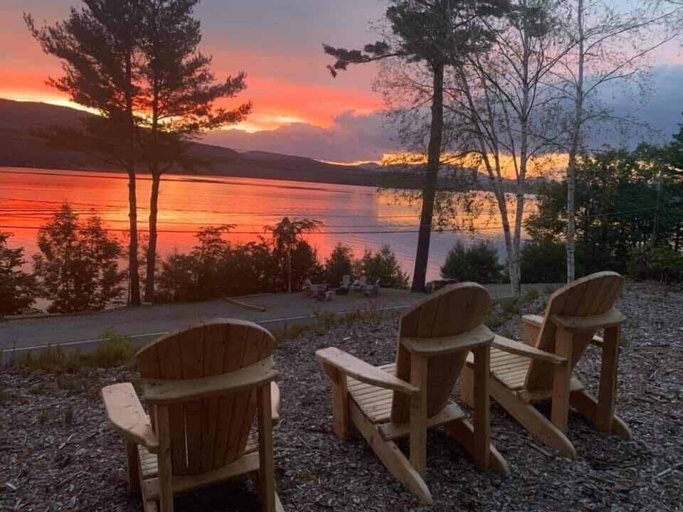 Sunset from house overlooking beach