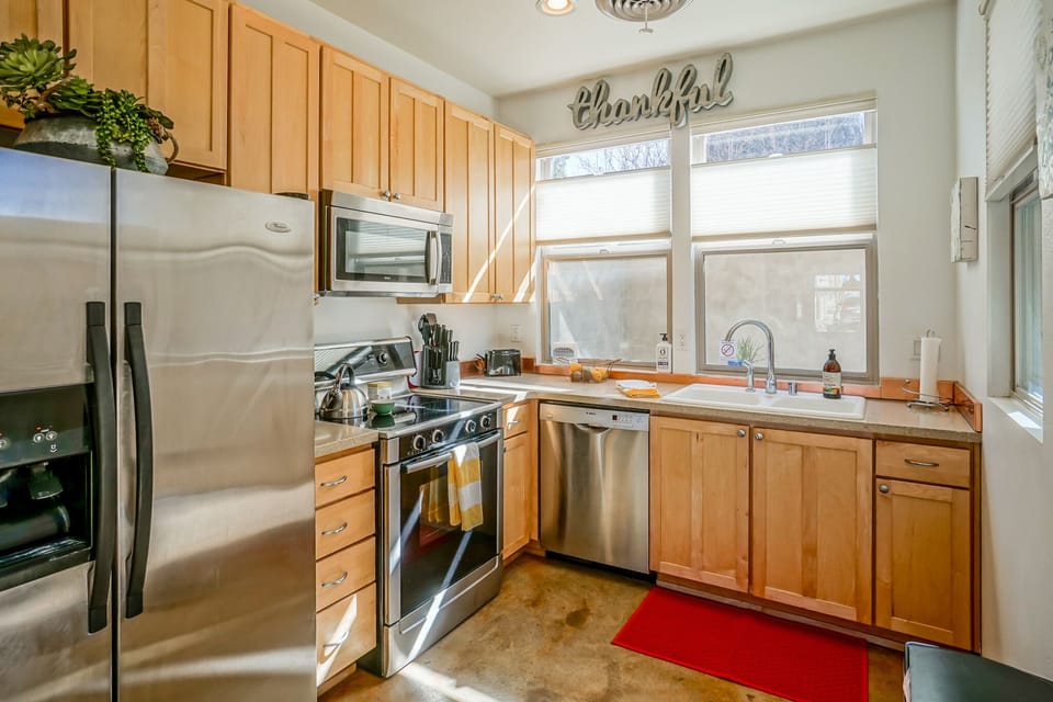 Fully stocked kitchen