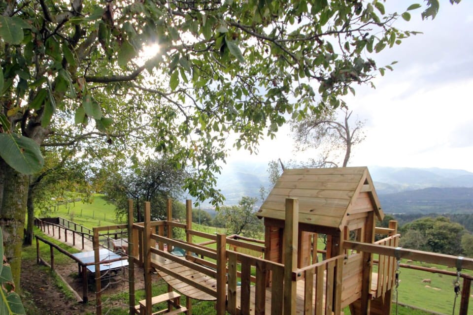 children's climbing frame & flying fox