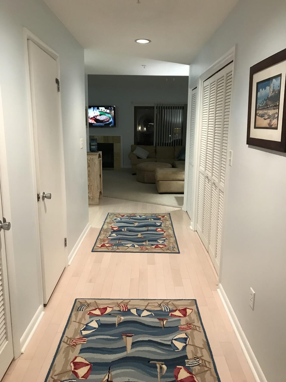 Hallway leading to great room and kitchen.  