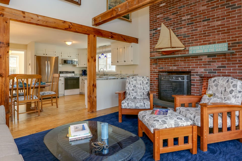 Great room - living, dining and kitchen