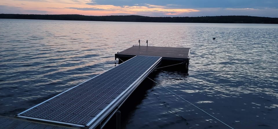 An epic dock, very stable and with gorgeous Ipe hardwood decking & a swim ladder
