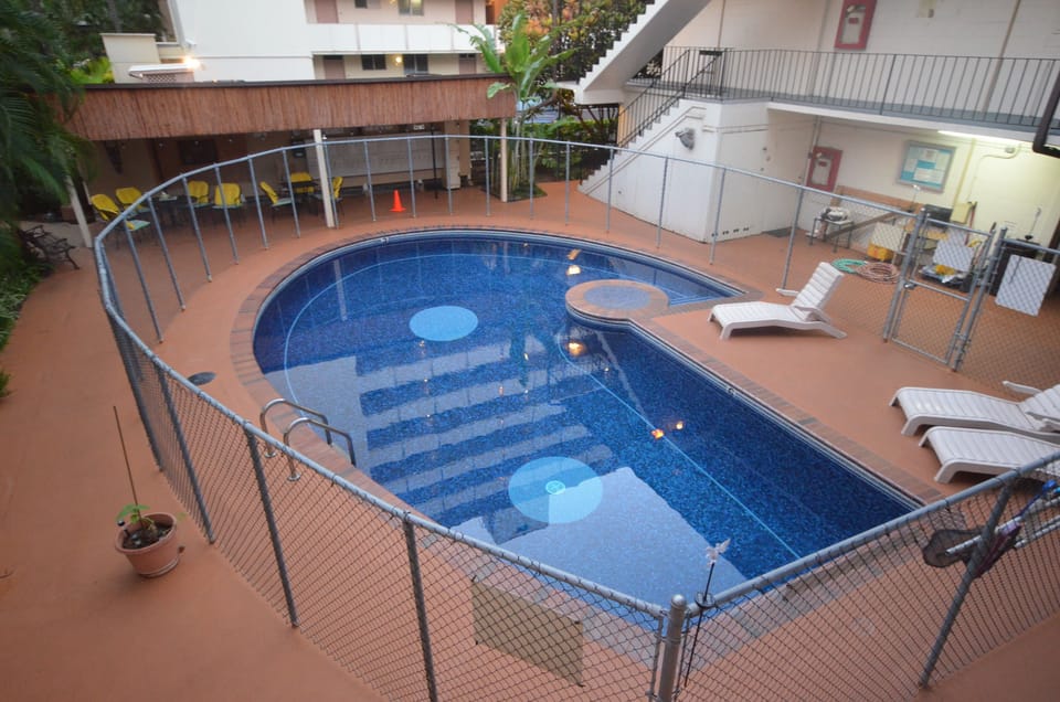View of the pool from the 2nd floor.