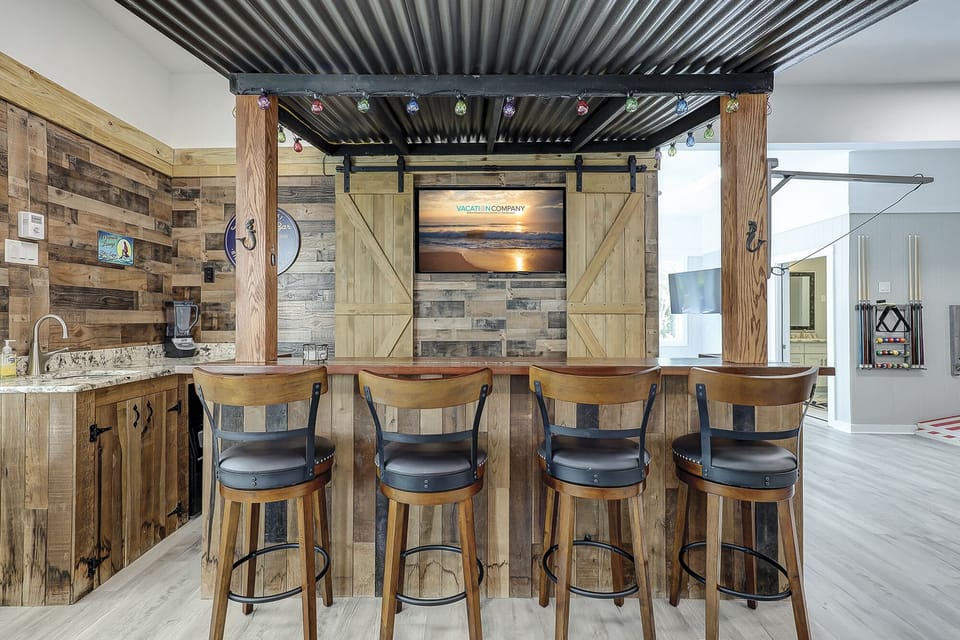 Lower Level Game Room and Tiki Bar