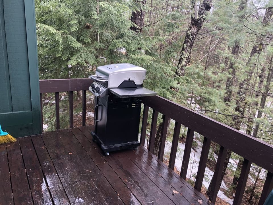 Back deck with new gas grill 