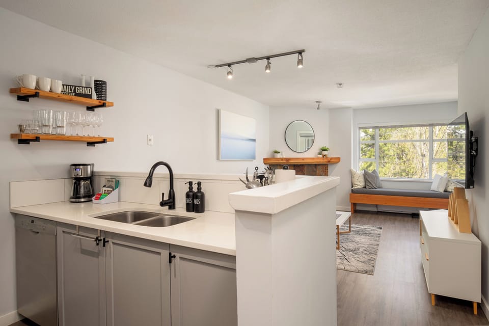 Open kitchen and living space