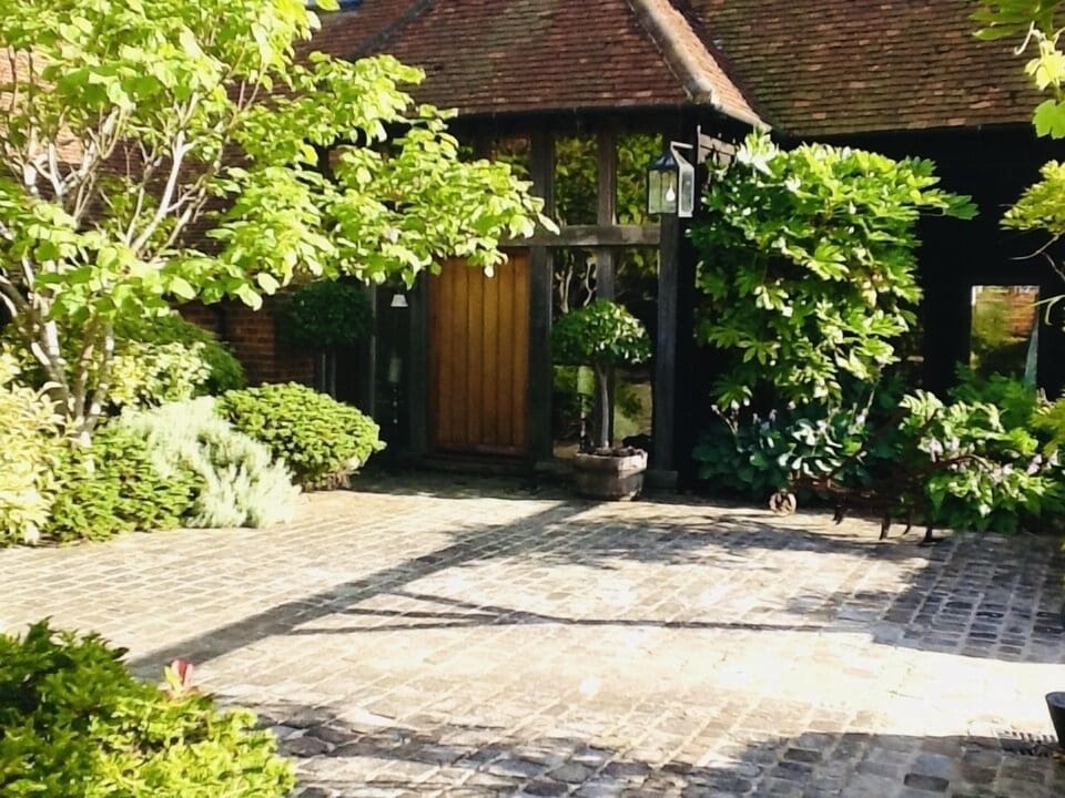 View of courtyard from the accommodation 