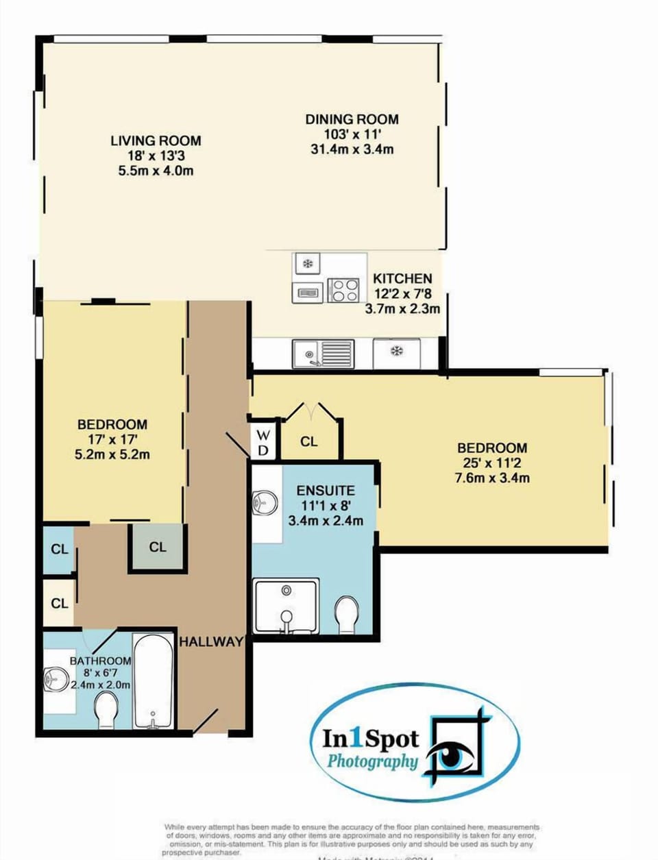 Spacious floor plan with ocean-facing living areas and two tranquil bedrooms.
