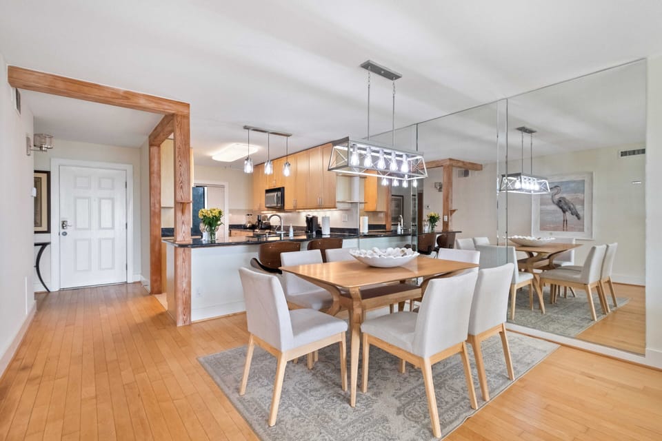 Newly Renovated Dining Area - facing Kitchen and Entry