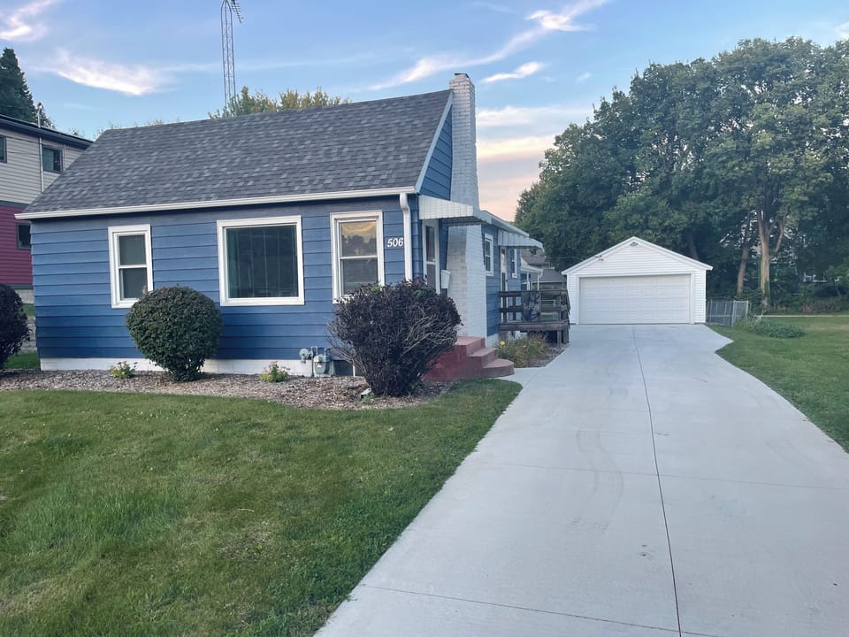 New driveway for parking several cars