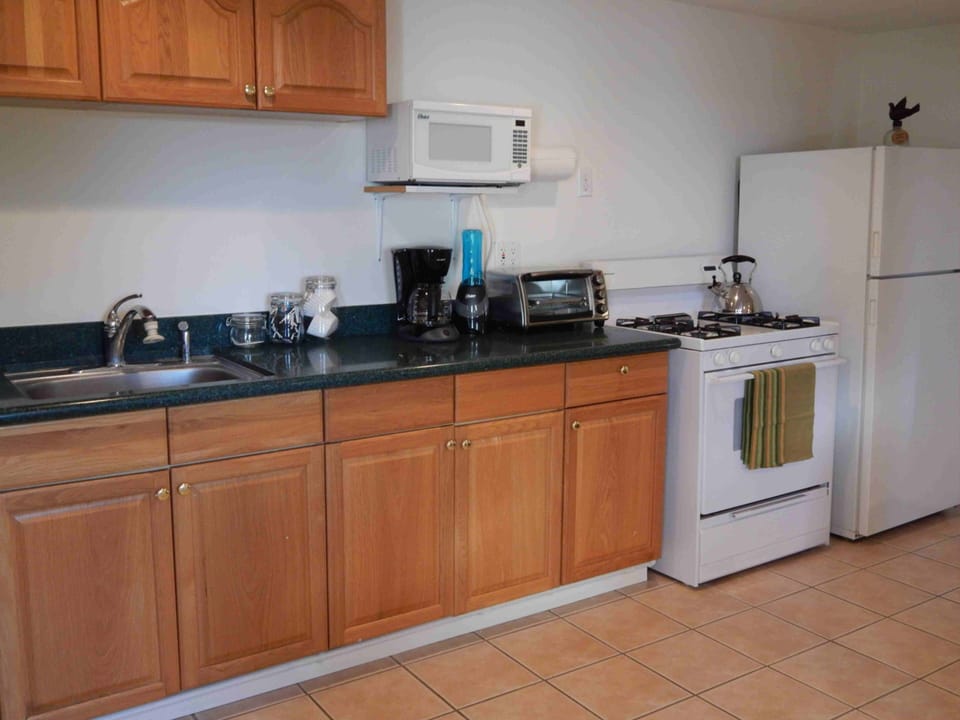Full size fridge, microwave, even a martini shaker!