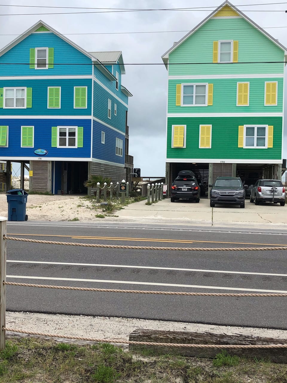 Deeded beach access between houses.