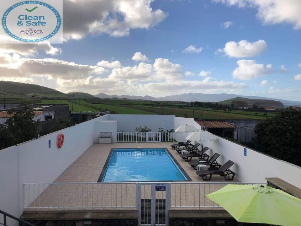 Pool view from the balcony inviting for a swim