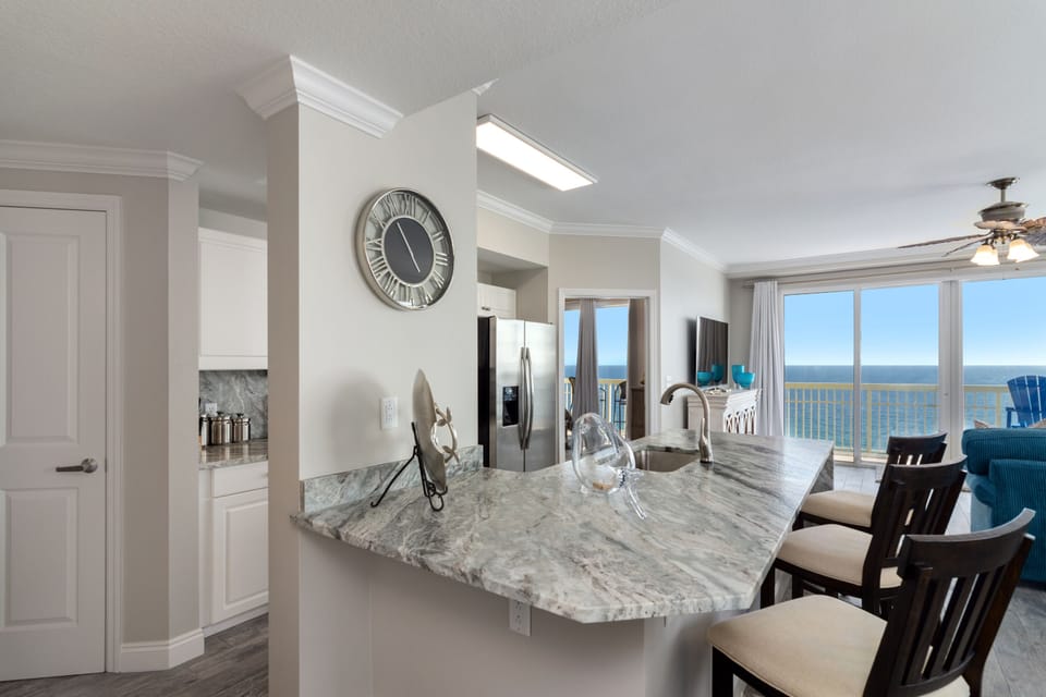Open floor plan with plenty of ocean views
