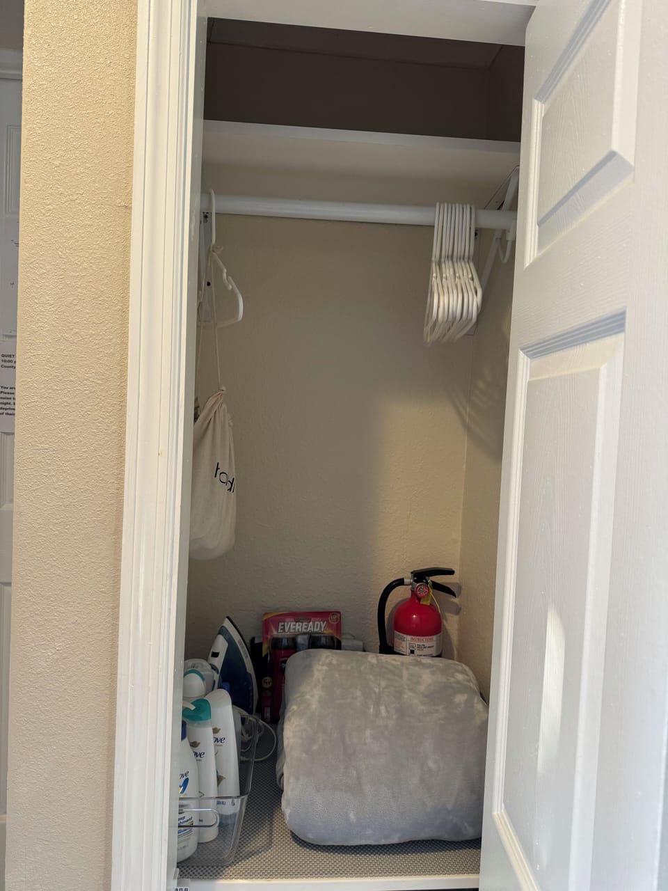 Small stocked closet