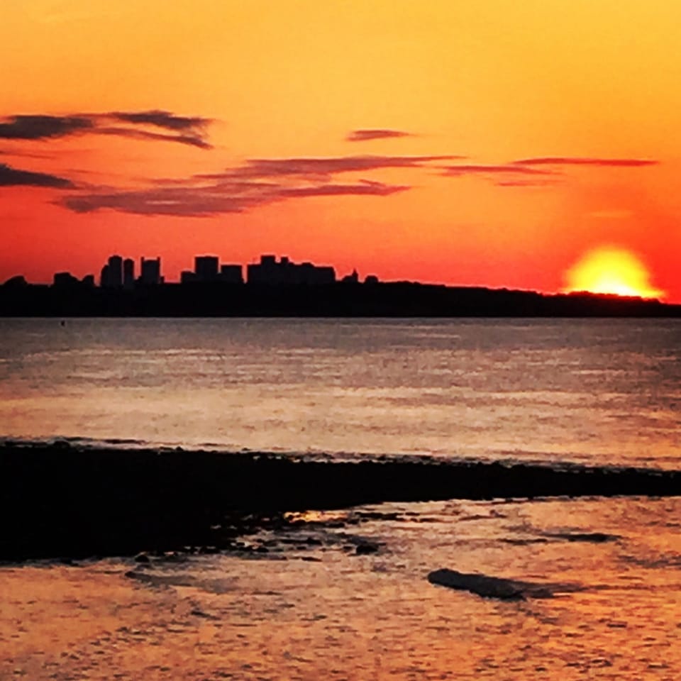 Sunset over Boston