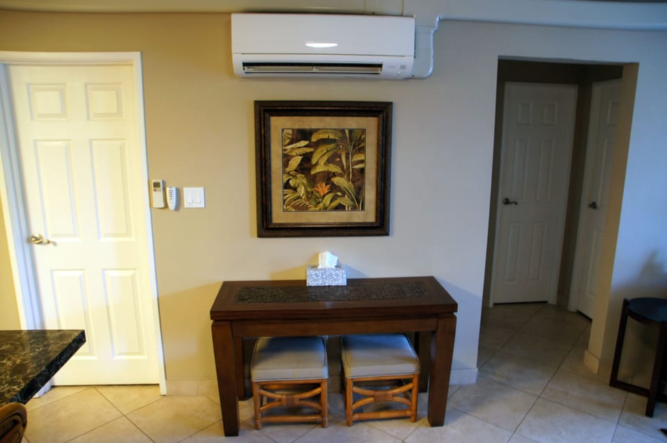 Common area air conditioner with remote control.