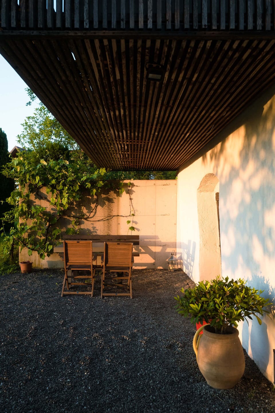 Garden and seating arrangement.
