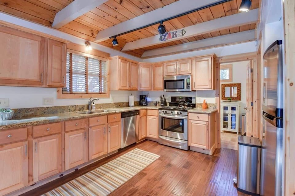 Cooking a meal in the newly renovated, spacious and immaculate kitchen