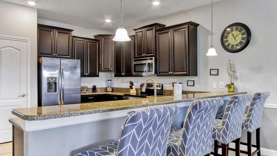 Sit at the breakfast bar and enjoy each others company.