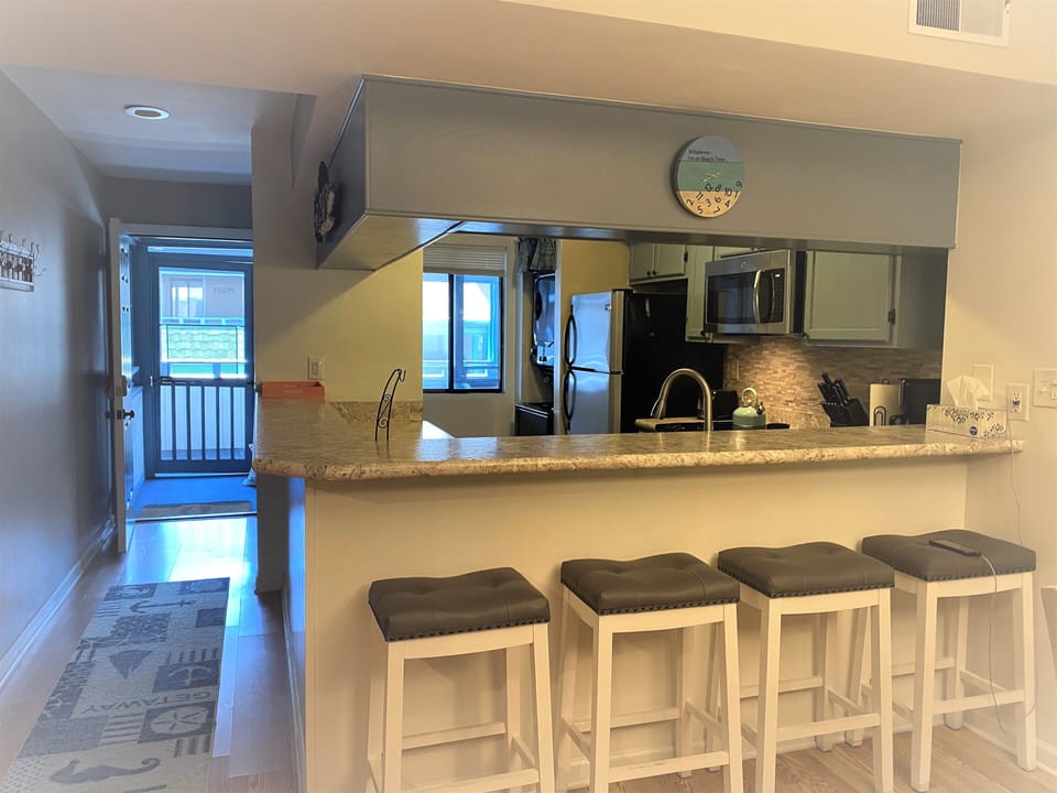 Bar seating for four.