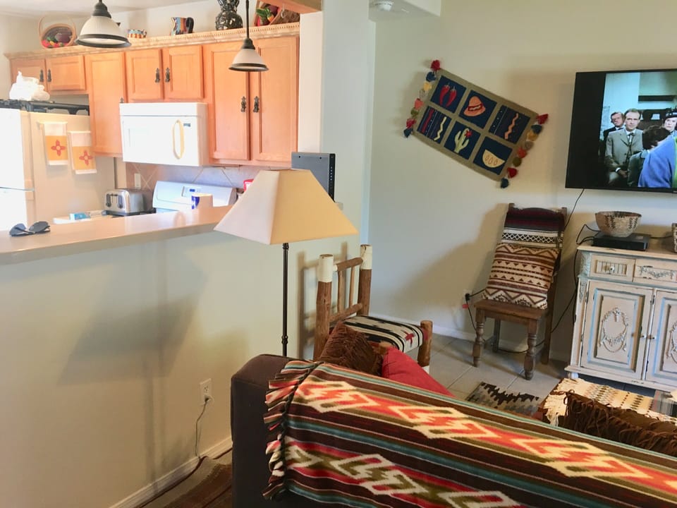 Looking into kitchen from living room.
