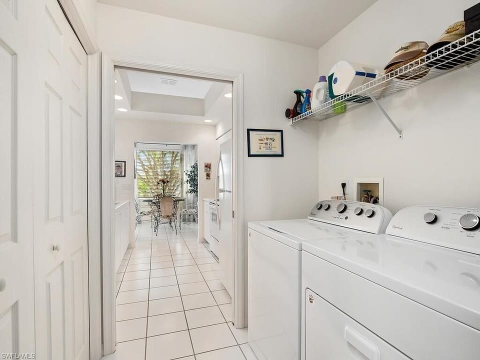 Washer and dryer right in unit (Now floors are hardwood)