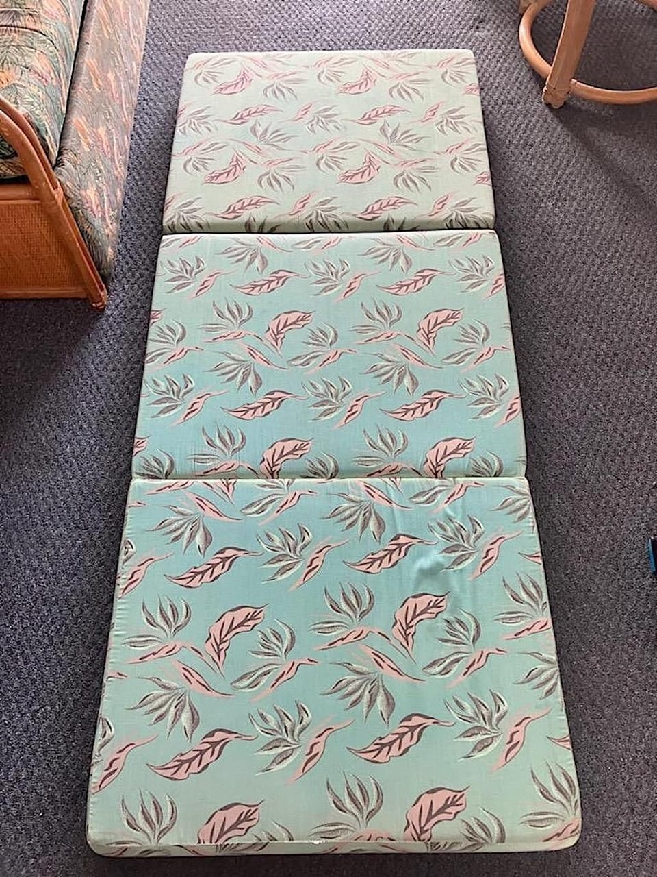 Hawaiian-style floor futon is fun for kids!