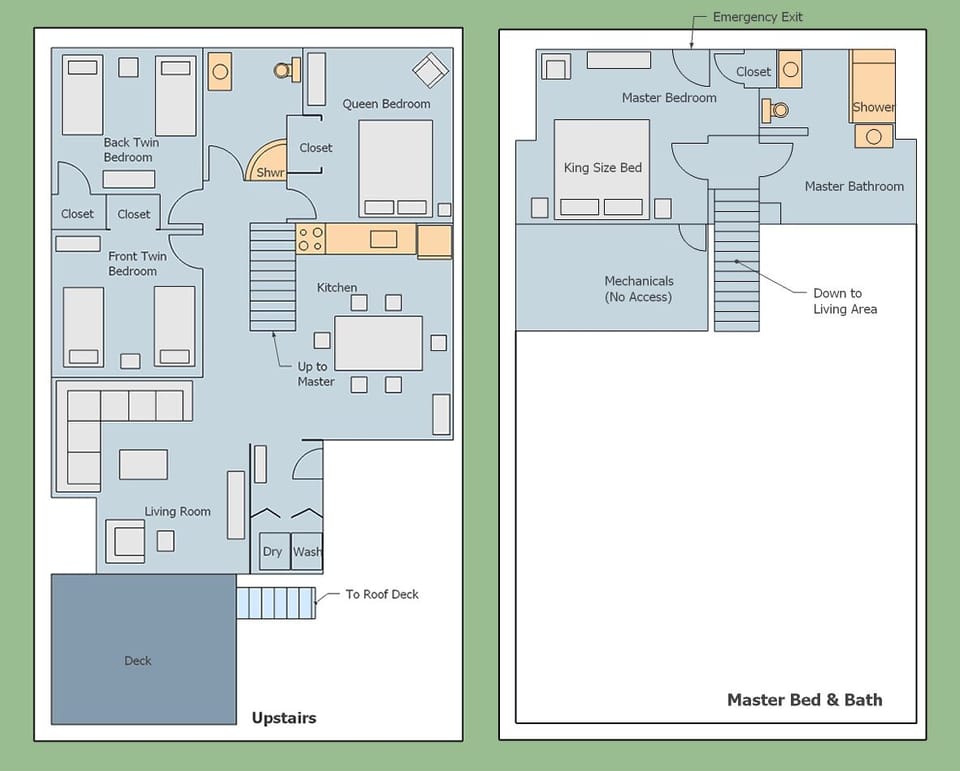 Upstairs Floorplans