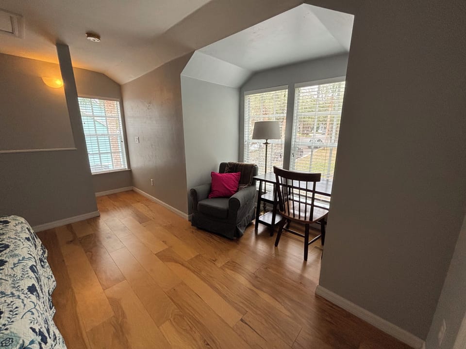 Desk and reading chair in upstairs bedroom