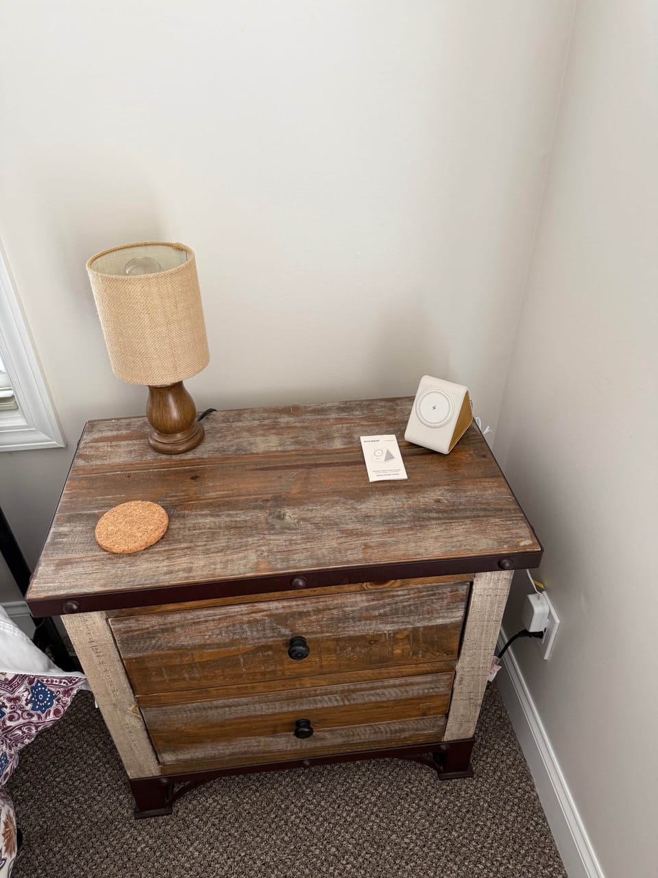Sound machine-charger guest room