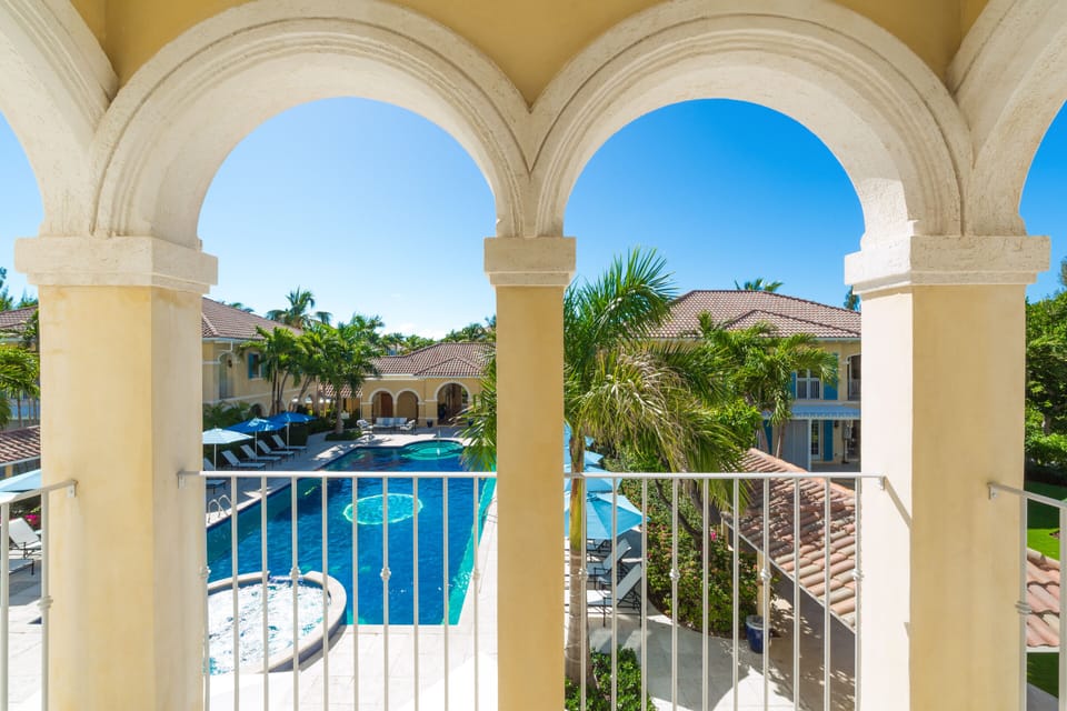 View from the Guest Room to the Pool

