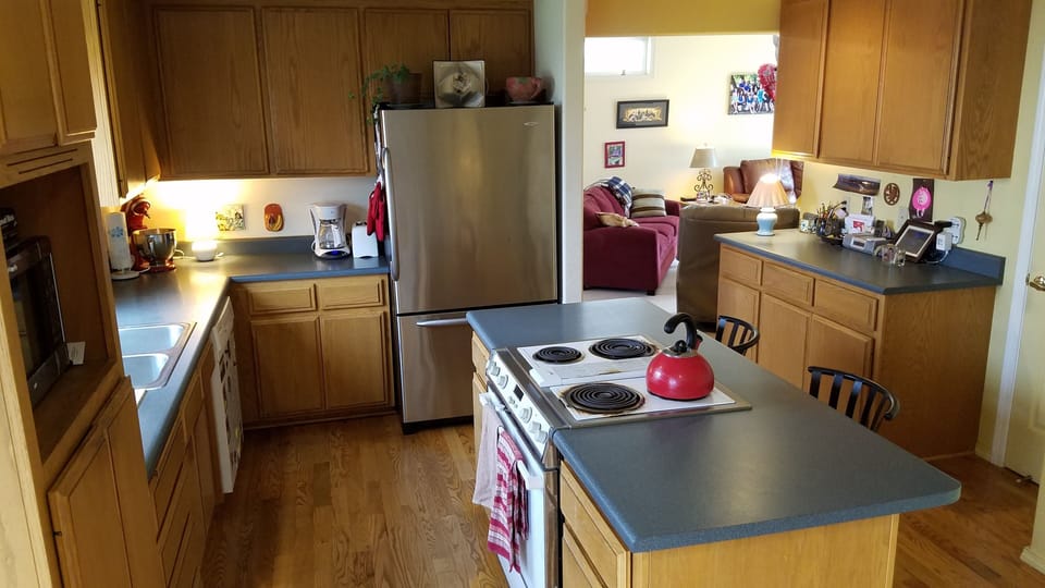 Island makes cooking while visiting easy.