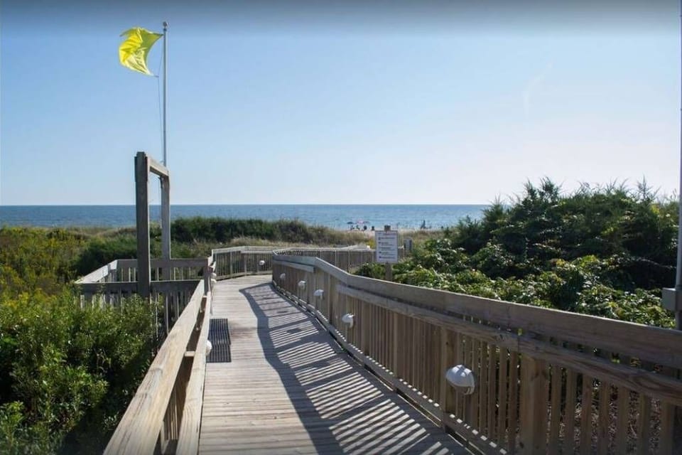 This beach ramp is right down the stairs from the condo *Wheelchair accessible!*