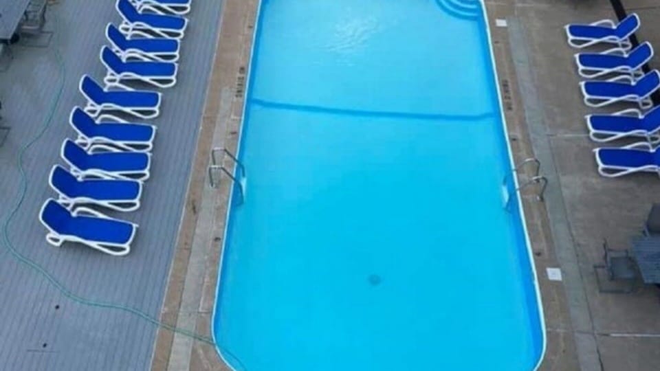 Newly renovated pool deck area