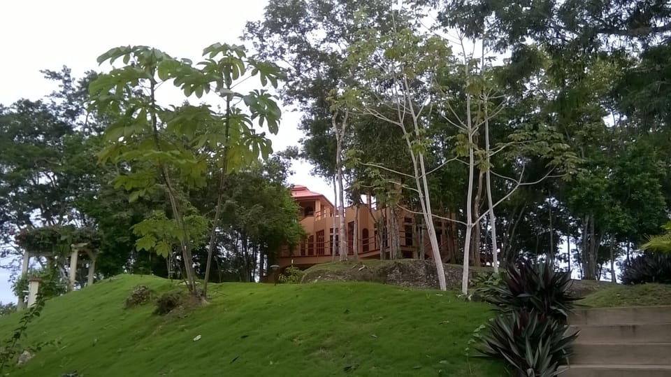 Looking up at the Rooftop Villa on the secluded third floor.