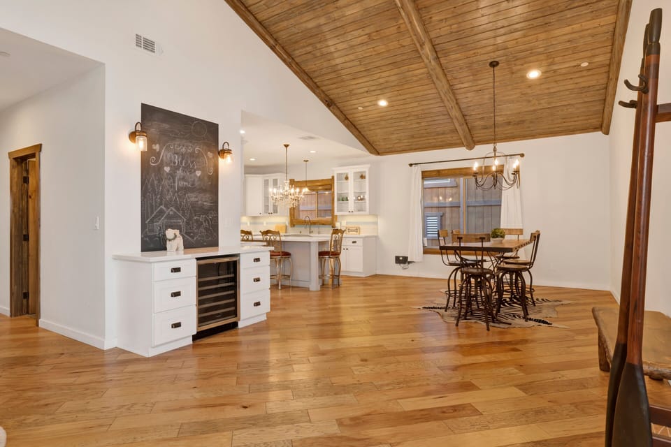 Inviting dining area designed for comfort and connection. The space feels open and airy, with a warm atmosphere that makes everyday meals and special gatherings equally enjoyable.