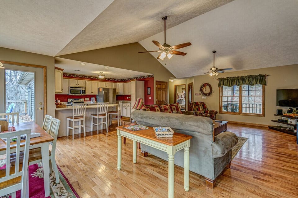 Enjoy casual dining with stylish bar seating that overlooks the kitchen.
