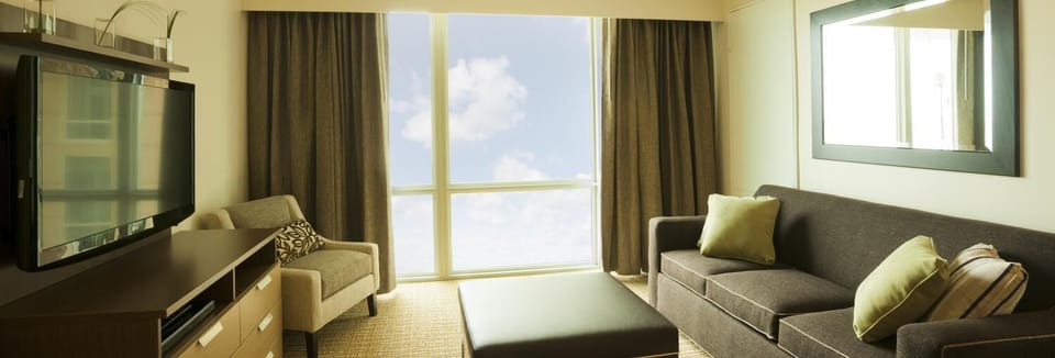 Family Room; Sofa pulls out to sleep 2 adults
