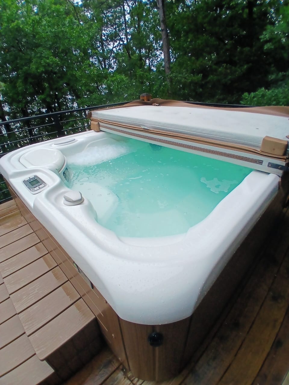 Hot tub in a private setting
