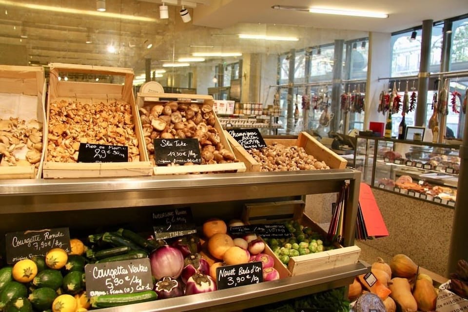 Maison Plisson.  Round the corner. Indulgent food shopping, coffee, lunch