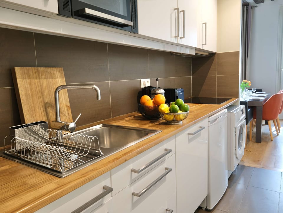 Bright, Practical Kitchen for Preparing Meals