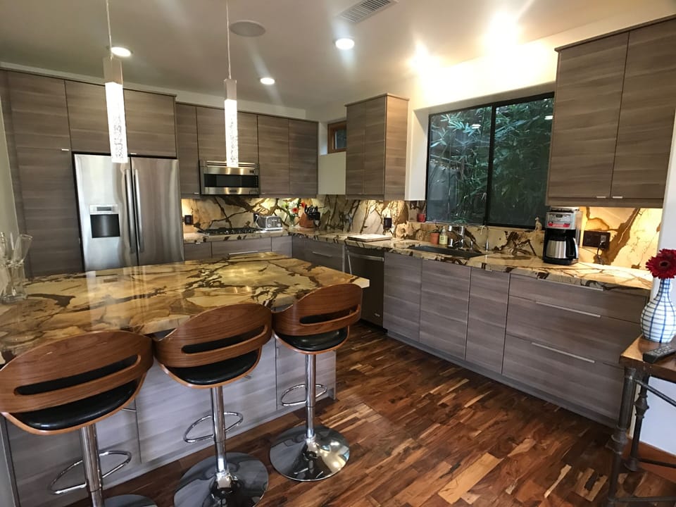 kitchen in modern building . 