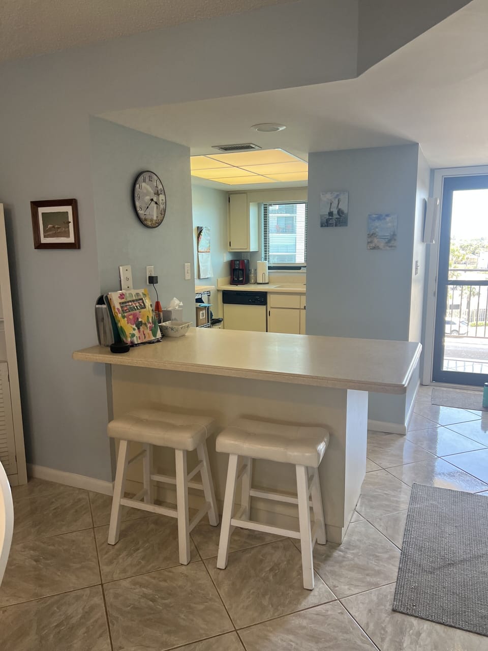 Looking into the kitchen