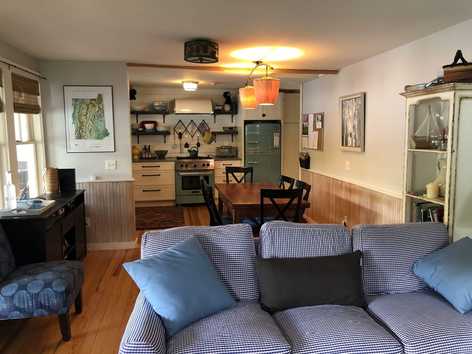 Living, dining and kitchen