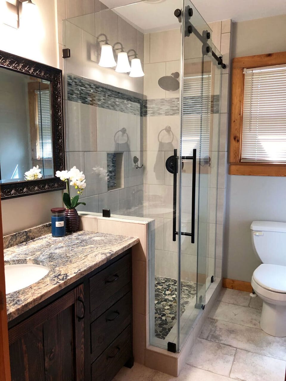 Bathroom adjacent to bedroom 2 &  3
