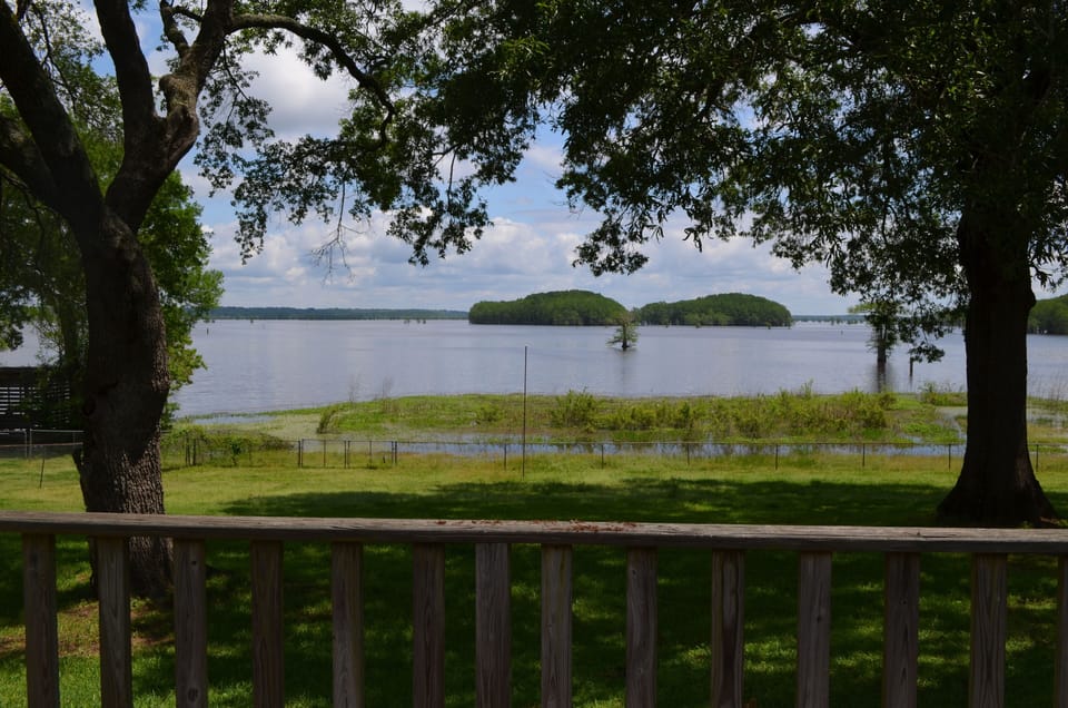 Serene lakefront views off the attached deck!  Kahula Lodge!