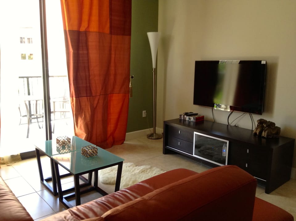 Flat screen TV in living room