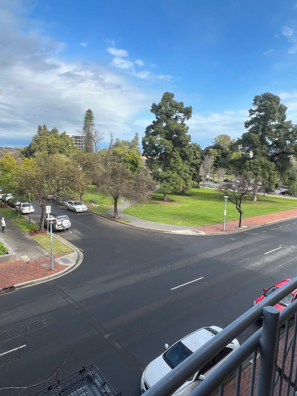 Balcony with park view